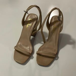Lulus Cream heels - Size 6